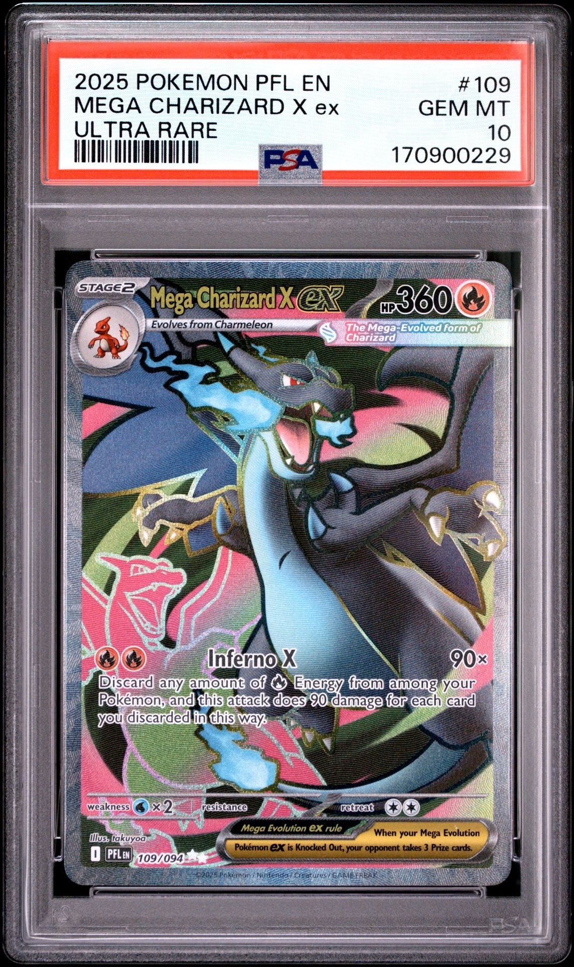 MEGA CHARIZARD X EX PSA 10