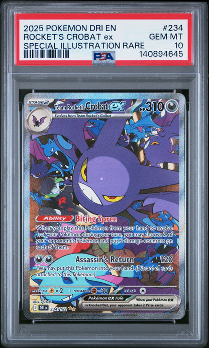 ROCKET'S CROBAT ex SPECIAL ILLUSTRATION RARE PSA 10