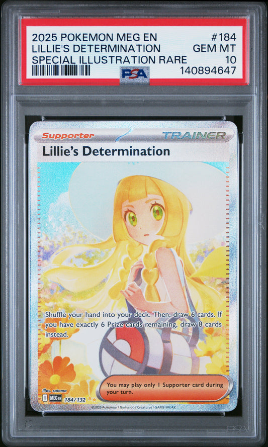 LILLIE'S DETERMINATION SPECIAL ILLUSTRATION RARE PSA 10