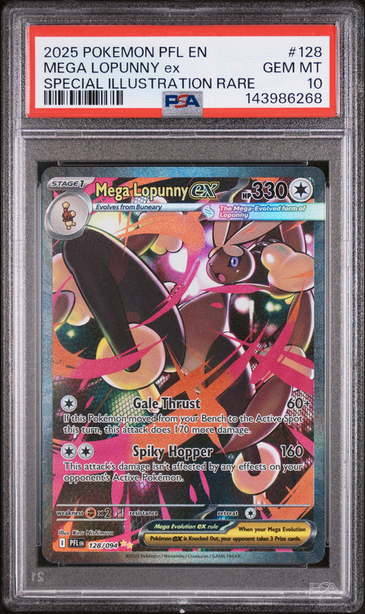 MEGA LOPUNNY ex SPECIAL ILLUSTRATION RARE PSA 10