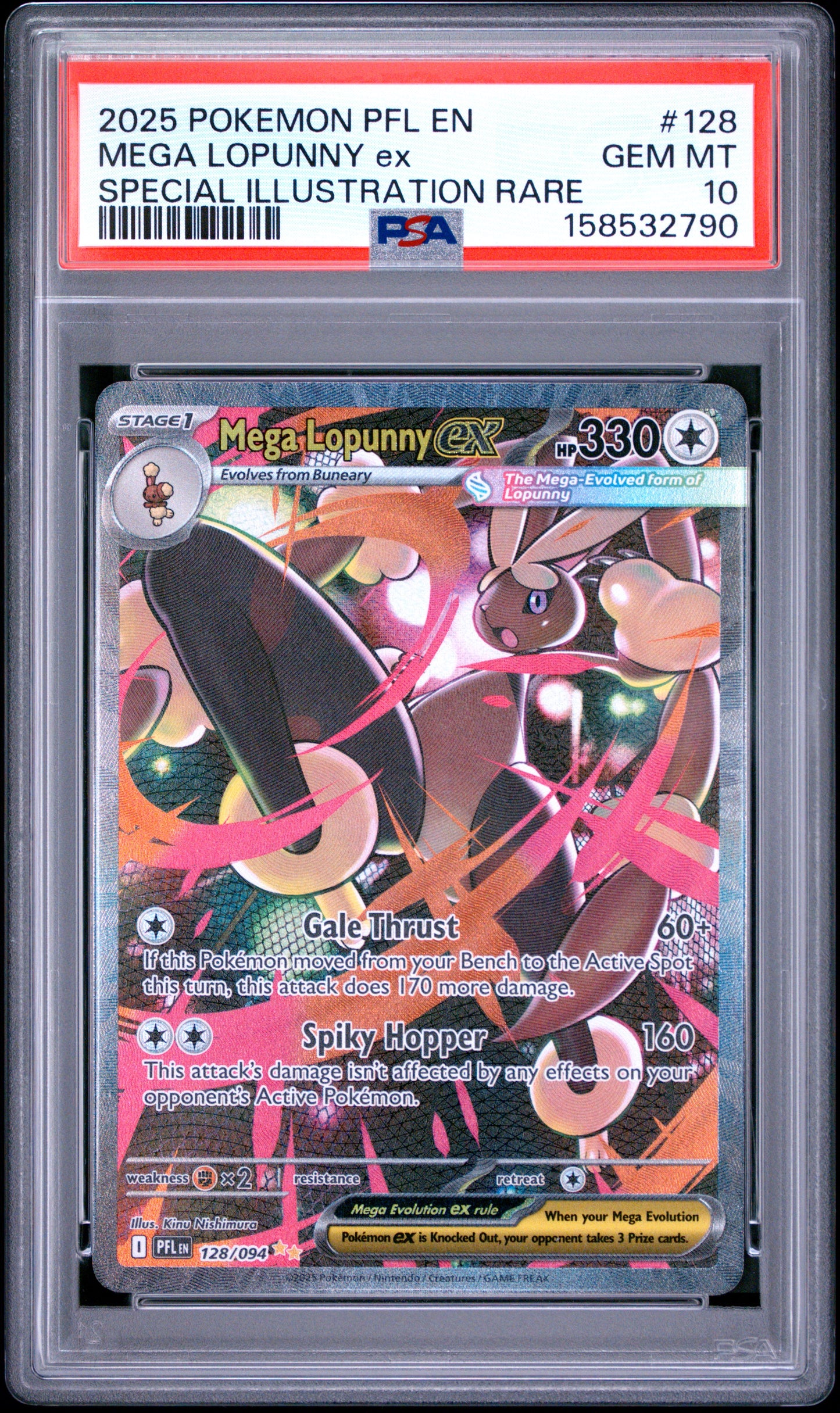 MEGA LOPUNNY ex SPECIAL ILLUSTRATION RARE PSA 10