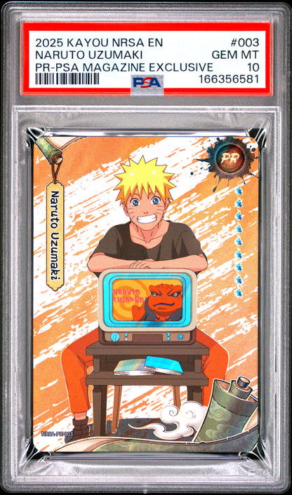 NARUTO UZUMAKI PSA MAGAZINE EXCLUSIVE PSA 10