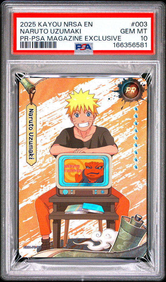 NARUTO UZUMAKI PSA MAGAZINE EXCLUSIVE PSA 10