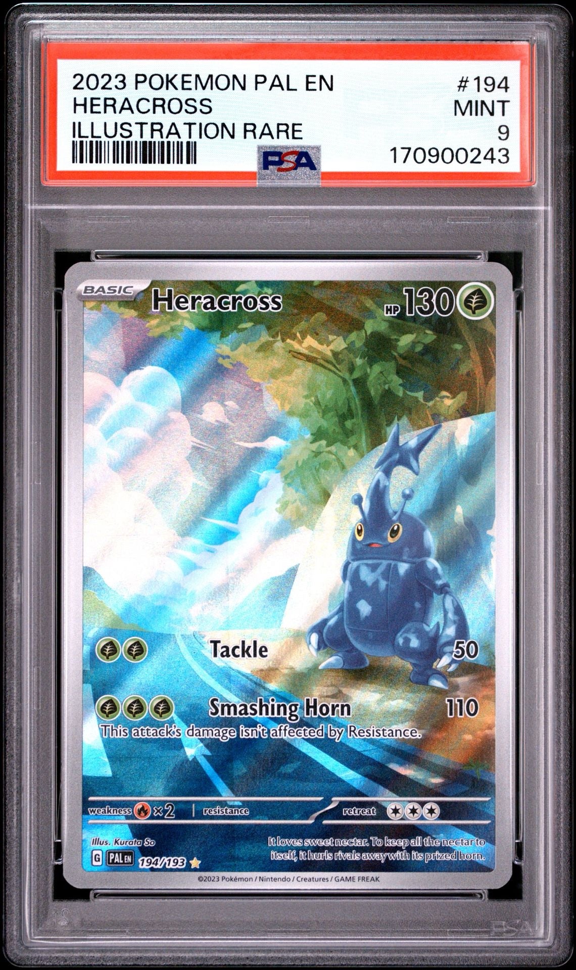 HERACROSS ILLUSTRATION RARE PSA 9