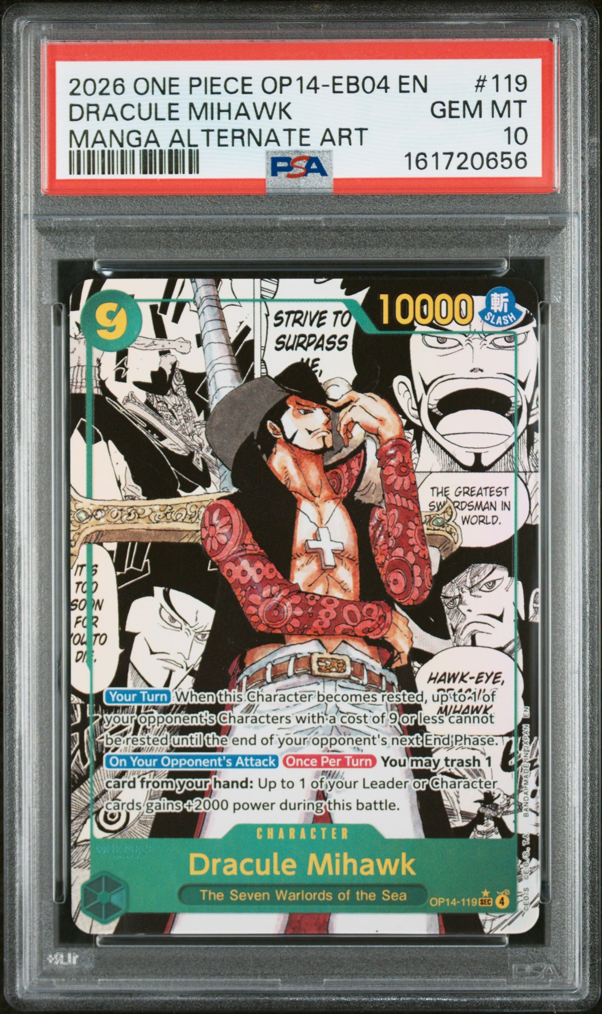 DRACULE MIHAWK MANGA PSA 10