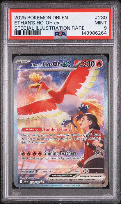 ETHAN'S HO-OH ex SPECIAL ILLUSTRATION RARE PSA 9
